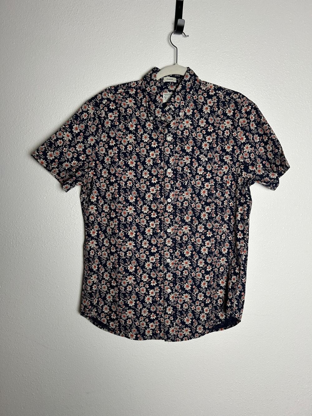 J Crew Men’s Floral Button Down Organic Cotton Shirt Classic Fit Medium